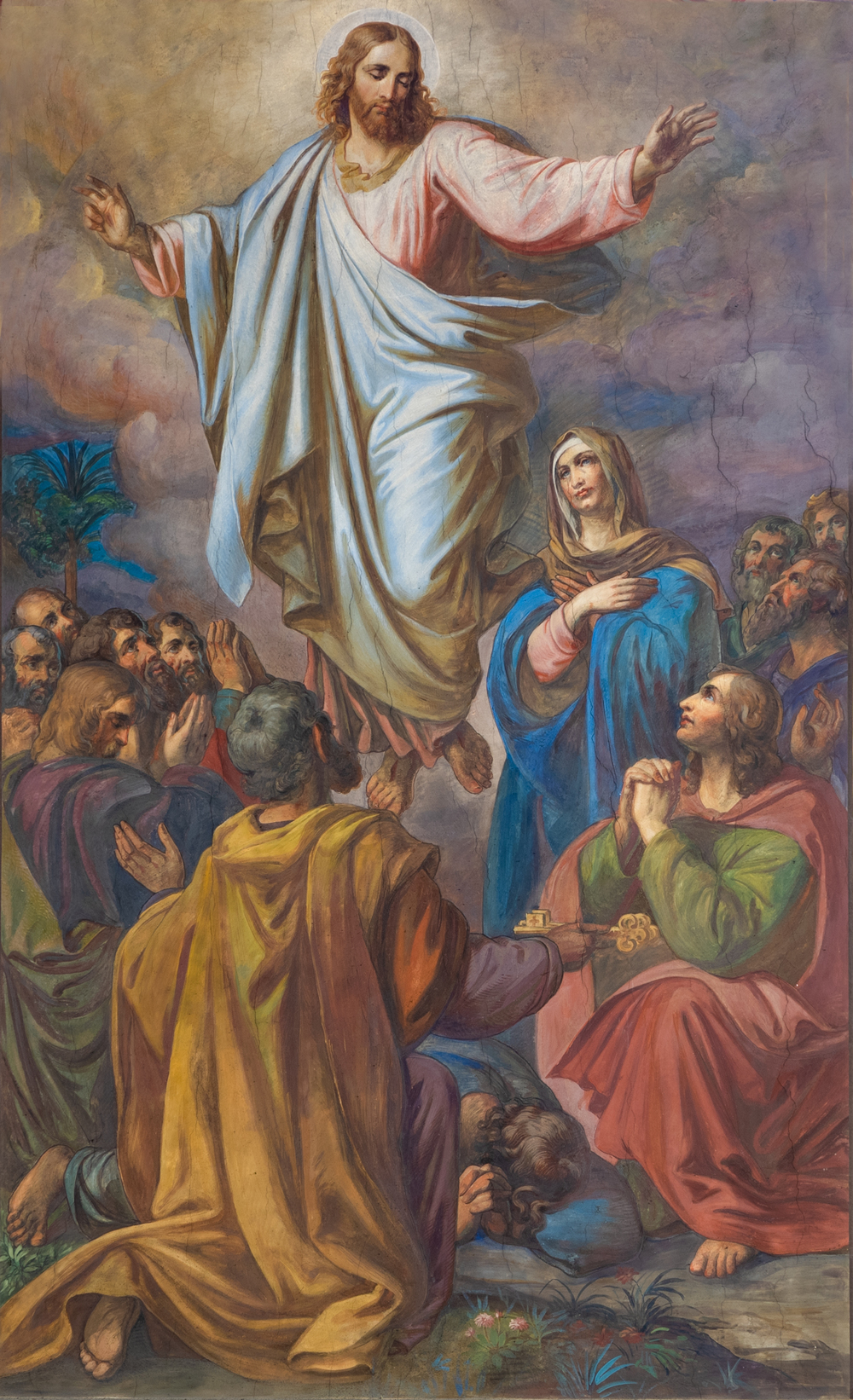 Am 40. Tag nach Ostern feiern wir das Fest der Himmelfahrt Christi. Christus wird vor den Augen seiner Jünger in den Himmel emporgehoben. Er kehrt zu seinem Vater zurück und sitzt zu seiner Rechten. So bekennen wir es auch regelmäßig im Glaubensbeken