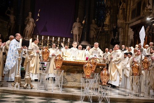 Chrisammesse 2026 im Stephansdom mit Erzbischof Josef Grünwidl.