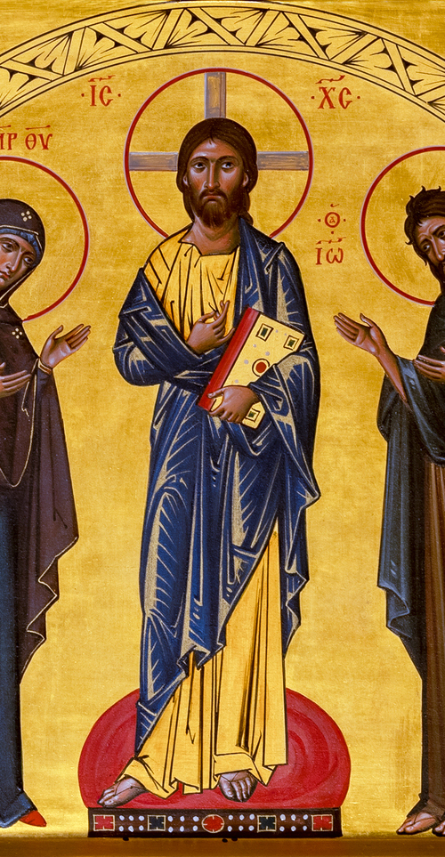 Christus mit Maria und Johannes dem Täufer, Russisch-Orthodoxe Kathedrale zum heiligen Nikolaus.